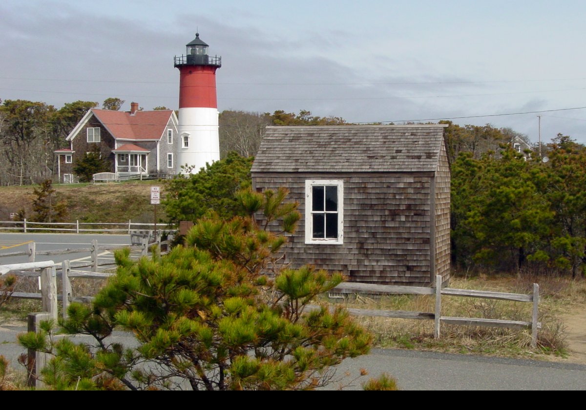 The company centralized operations in a new house in Orleans, just down the coast, in 1891, so a cable was laid from Nauset Beach to Orleans. In 1893 the large house was sold and replaced by the small building seen in the picture.