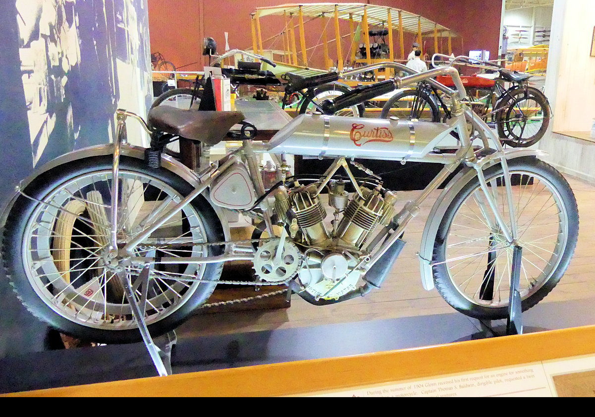 1909 Curtiss with 38.5 Cubic Inch 6 HP V Twin Engine.