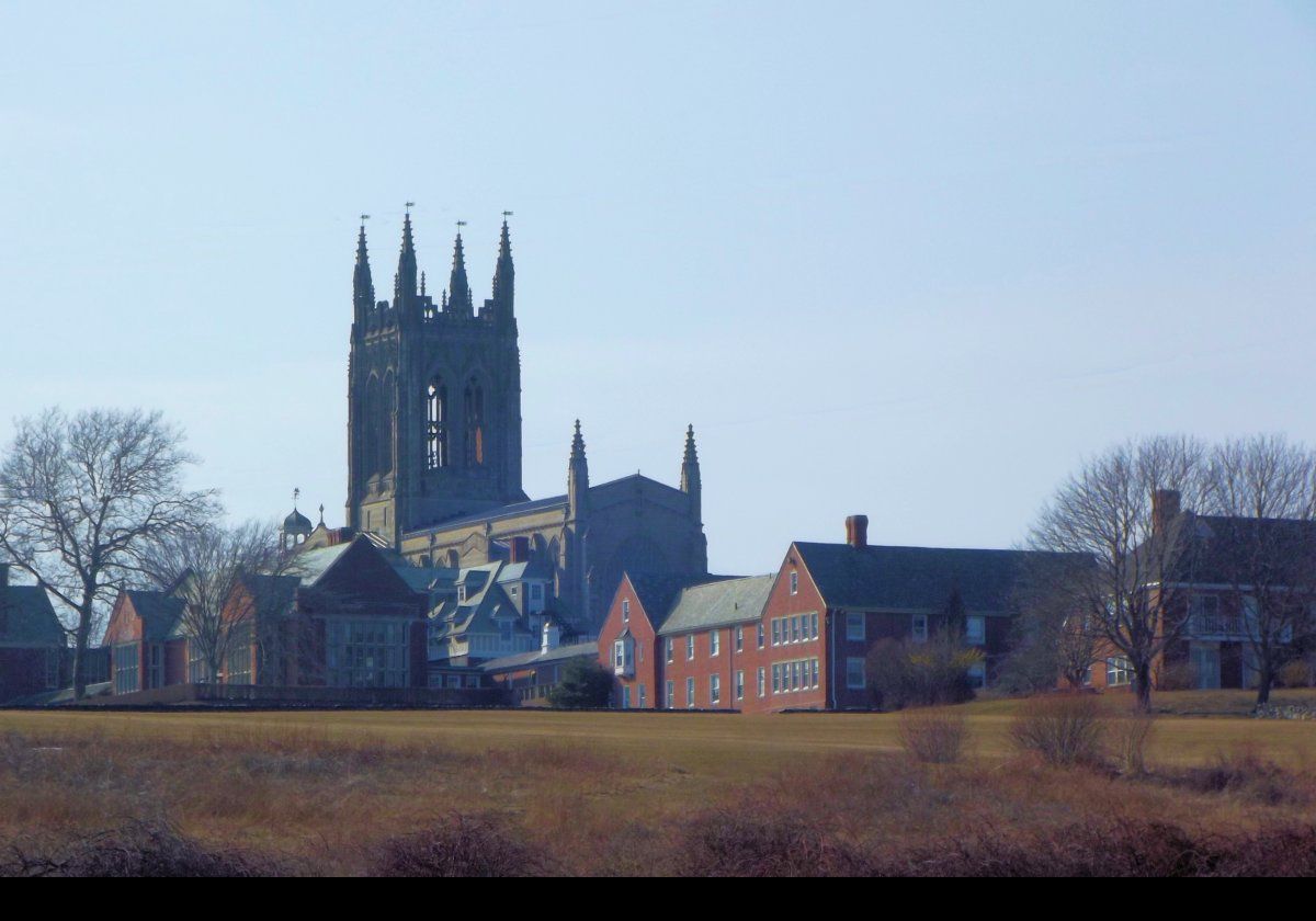 Founded in 1896 by the Reverand John Byron Diman, St. George's School is a private, Episcopalian, boarding school in Middletown. It is coeducational, and situated near both Purgatory Chasm and the Hanging Rock.