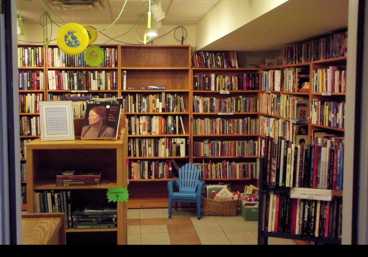 The friends book shop. Much smaller than the one in Newport Library, but the source of many treasures!
